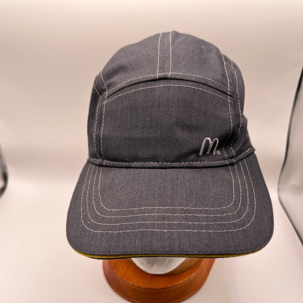 McDonalds Timeless Elements Gray 5 Panel Camper Hat Adjustable Strapback MC779